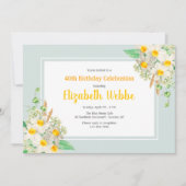 Cadres jonquilles Anniversaire Invitation (Devant)