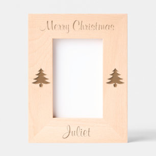 Cadres photo gravés au laser pour arbres de Noël