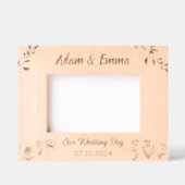 Cadres photo gravés le jour du mariage personnalis (Recto)