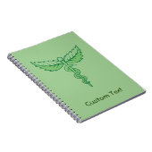 Caducée avec cahier de feuilles (Côté Droit)