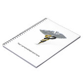 Caducée en argent médical noir or - Cahier (Côté gauche)