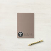 Caducée Médicale Argent - Notes Post-it® (Sur un bureau)