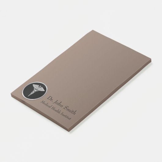 Caducée Médicale Argent - Notes Post-it® (Incliné)