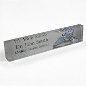 Caducée Médicale professionnel de chrome - plaque