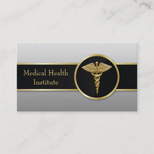 Caducée Médicale professionnel d'or - carte de