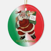 Caduceus Aangepaste kerstversiering Keramisch Ornament (Links)
