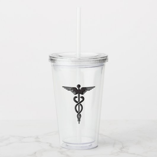 Caduceus Acryl Drinkbeker (Voorkant)