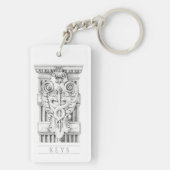 CADUCEUS Acryl Rechthoek Sleutelhanger (achterkant)