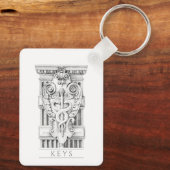 CADUCEUS Aluminium Rechthoek Sleutelhanger (Achterkant)