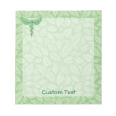 Caduceus avec Bloc-notes Arrière - plan Feuille (Devant)