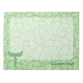 Caduceus avec Bloc-notes Arrière - plan Feuille (Devant)