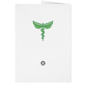 Caduceus avec carte de voeux Feuille (Dos)