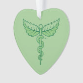 Caduceus avec ornement Feuille (devant)