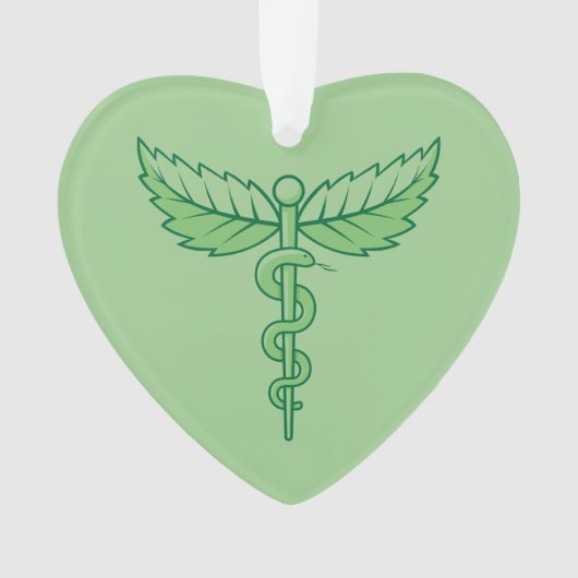 Caduceus avec ornement Feuille (devant)