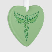 Caduceus avec ornement Feuille (devant)