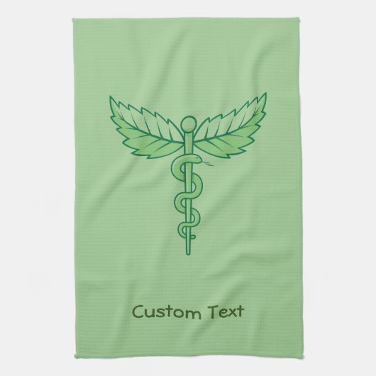 Caduceus avec serviette Feuille (Vertical)