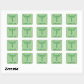 Caduceus avec Sticker Carré Feuille (Feuille)