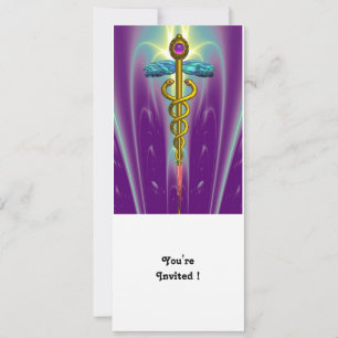 CADUCEUS blauw violet paars amethyst wit Kaart