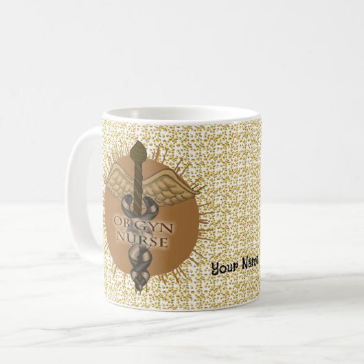 Caduceus Custom OB Gyn Nurse Mug (Devant gauche)
