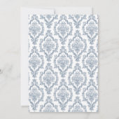 Caduceus Damask navy blue Nurse afstuderen RN BSN Kaart (Achterkant)