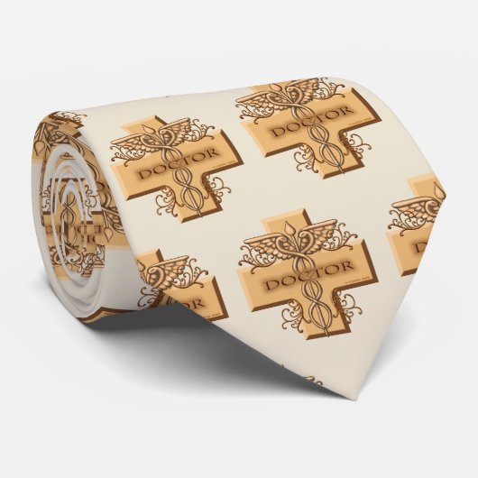 Caduceus Dokter Stropdas (Opgerold)