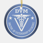 Caduceus DVM 2 Keramisch Ornament (Voorkant)