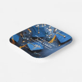 Caduceus Elegant Goud Wit Navy Blauw Afstuderen Papieren Bordje (Gebogen)