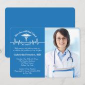 Caduceus et Life Line Photo Invitation (Devant / Derrière)