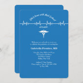 Caduceus et ligne de vie Invitation verticale (Devant / Derrière)