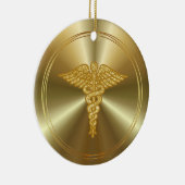 Caduceus Golden Medical Symbol Ornament (Rechts)