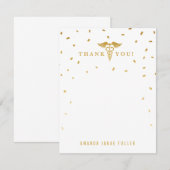 Caduceus Graduation Party Merci Cartes (Devant / Derrière)