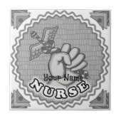 Caduceus handverpleegkundige tegeltje (Voorkant)