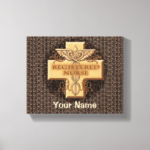 Caduceus Infirmière inscrite toile Imprimer
