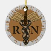 Caduceus infirmière RN personnalisée Ornement (Devant)