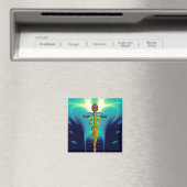 CADUCEUS, levendige goudametist Magneet (Insitu (Vaatwasser))