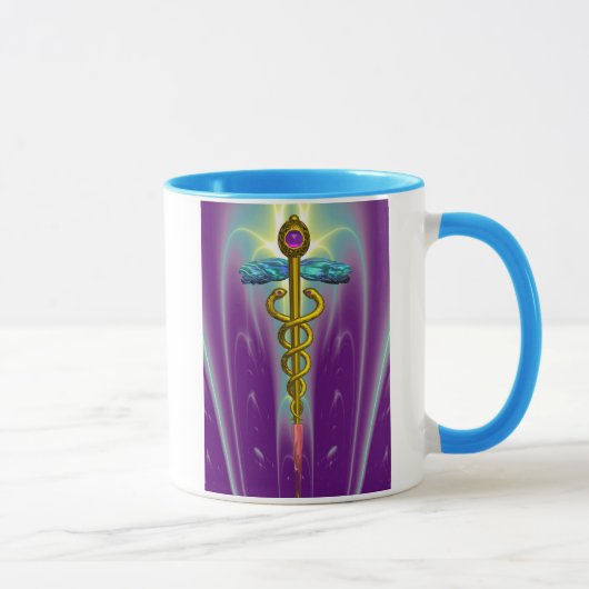 CADUCEUS, levendige goudametist Mok (Rechts)