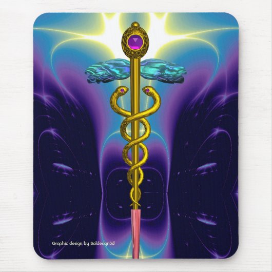 CADUCEUS, levendige goudametist Muismat (Voorkant)