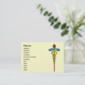 CADUCEUS, levendige gouden amethist Visitekaartje (Staand voorkant)