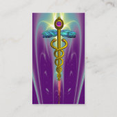 CADUCEUS, levendige gouden amethist Visitekaartje (Achterkant)