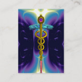 CADUCEUS, levendige gouden amethist Visitekaartje (Achterkant)