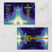 CADUCEUS, levendige gouden amethist Visitekaartje (Voorkant / Achterkant)