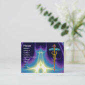 CADUCEUS, levendige gouden amethist Visitekaartje (Staand voorkant)