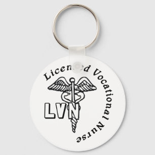 CADUCEUS LVN LOGO LICENSED VOCATIONAL NURS SLEUTELHANGER