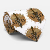 Caduceus MD arts Stropdas (Opgerold)