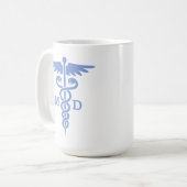 Caduceus MD (blauw) Koffiemok (Voorkant links)