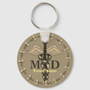 Caduceus MD Doctor Sleutelhanger