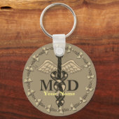 Caduceus MD Doctor Sleutelhanger (Voorkant)