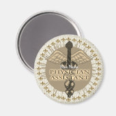 Caduceus Médecin Assistant aimant (Recto/Verso)