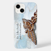 Caduceus Medical Copper Roos Gold Luxe Marble Case-Mate iPhone Case (Achterkant)