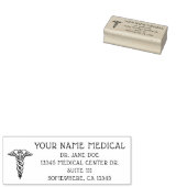 Caduceus Medical Professional Return Address Rubberstempel (Gestempeld)